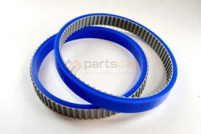 Belt, blue, silicone coated