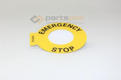Yellow E-Stop disc